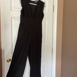 Black lace lined jumpsuit
